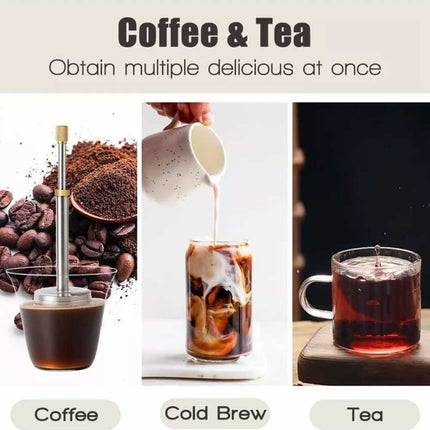 Travel Coffee Maker Portable Final Press Reusable Filter Coffee Brewer