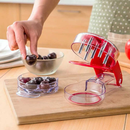 Manual Cherry Pitter Olive Seed Remover, Squeeze Stoner Corer Tool