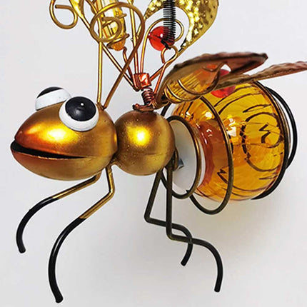 Solar Bee Light Hanging Waterproof Outdoor Tree Ornament Garden Decor