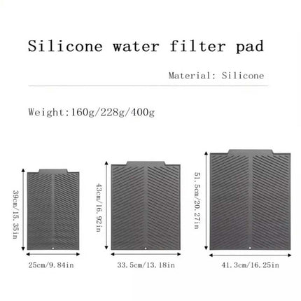 Kitchen Silicone Dish Drying Mat, Grey Draining Tray for Sink