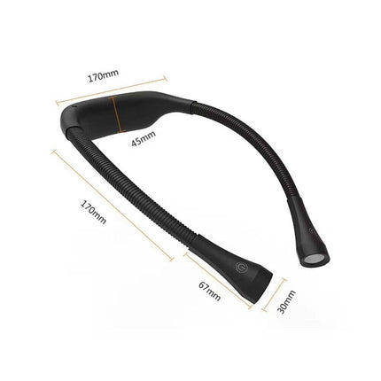 2000mAh USB Rechargeable LED Neck Reading Light, Hands-Free Bed Lamp