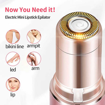 Portable Rechargeable Painless Facial Hair Remover Pocket Epilator