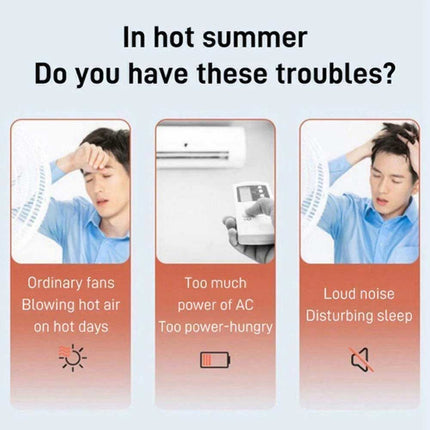 Portable Leafless Electric Fan 6 Speed Silent Timer Air Cooler Conditioner
