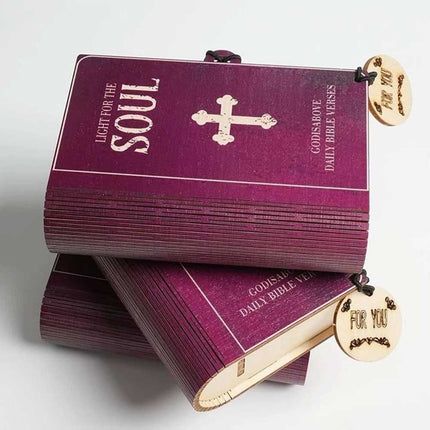 150PCS Bible Verse Cards Handmade Wooden Box Daily Scripture Verses
