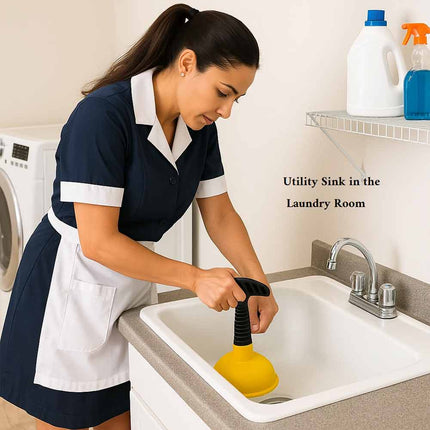 Mini Sink & Drain Plunger, Small Unclogger for Bathroom Kitchen Shower
