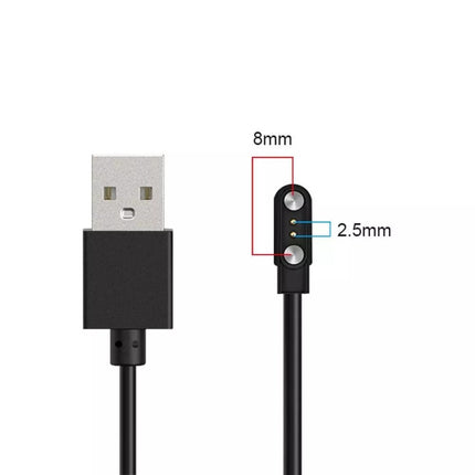 Universal Smart Watch Magnetic Charging USB Cable 2-Pin 2.5/8mm