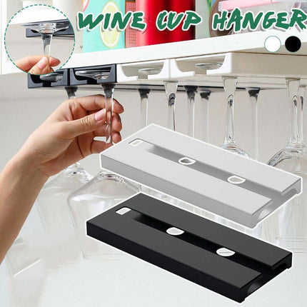 2X Wine Glass Holder Hanging Rack, Multi-function Stemware Storage Hanger