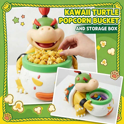 Easy Clean Bowser Jr Popcorn Container Movie Snack Bucket