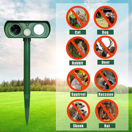 1PC Solar Ultrasonic Pest Repeller Motion Sensor Animal Bird Rat Repellent