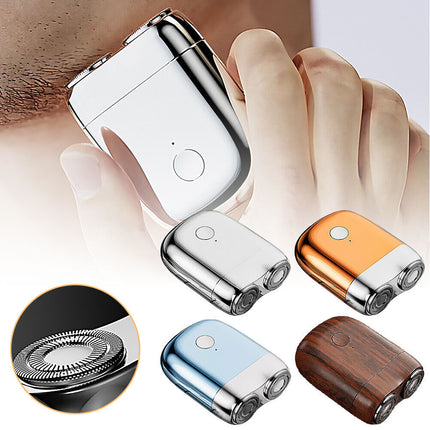 Men's Waterproof Electric Shaver USB Pocket Portable Double Head Washable Razor