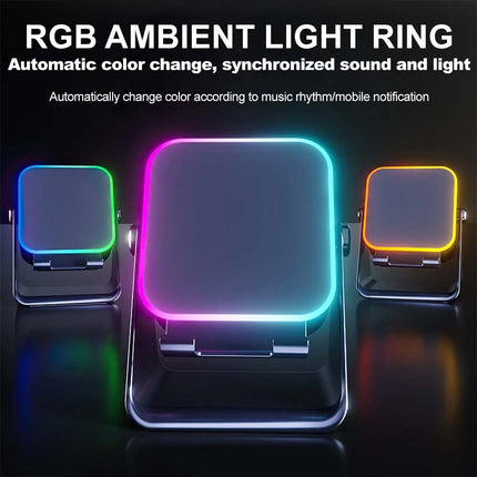 Mini Induction Speaker with Phone Stand 5 in 1 Wireless Bluetooth Audio