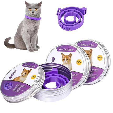 3x Cat Calming Collar 38cm Natural Lavender Pheromone Anxiety Relief