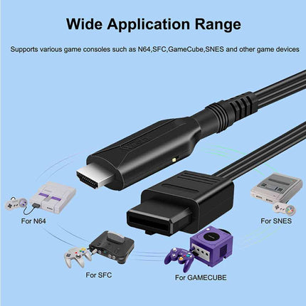 N64 to HDMI Converter Adapter for Nintendo 64 Console, AV to HDMI Cable