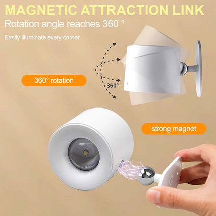 Rechargeable LED Magnetic Wall Mounted Night Lamp with Remote
