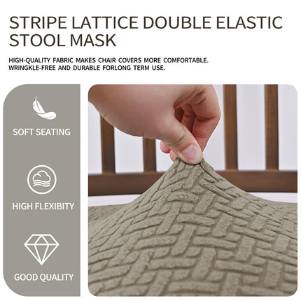Stretch Dining Chair Seat Covers Jacquard Washable Removable Slipcover