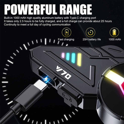 LED Wireless Bluetooth Helmet Headset for Motorcycle & Motorbike