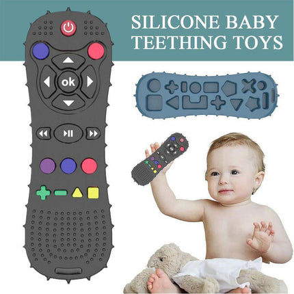 TV Remote Shape Baby Teether Silicone Chew Toy Soothe Teething Toy