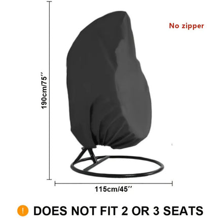 Outdoor Hanging Egg Chair Cover 210D Waterproof Oxford Dust Rain Protection