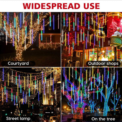 10PCS 50cm Meteor Shower LED Rain Drop String Light, Falling Star Decor