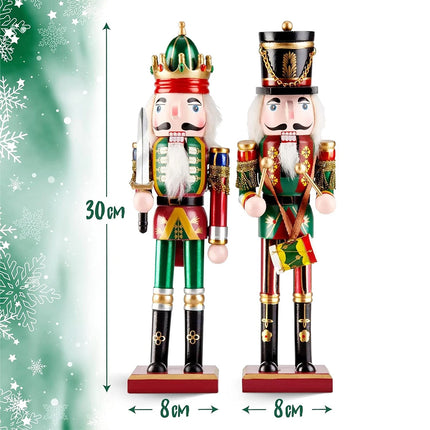 Wooden Nutcracker Figurine Traditional Xmas Festive Home Decor