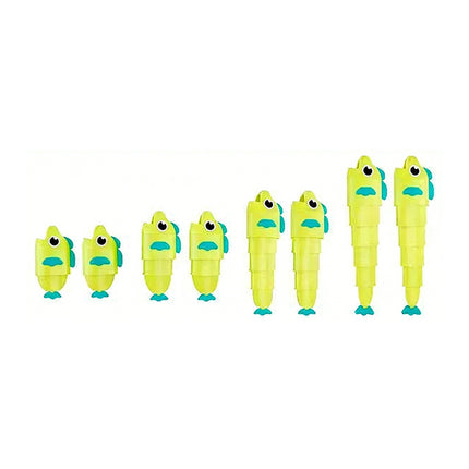 Family Fishing Challenge Kit – 8 Fish + 2 Rods, Retractable, Measure & Compete