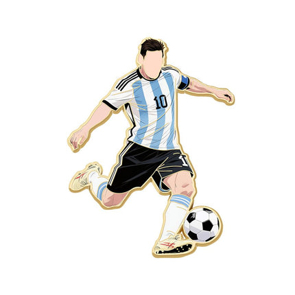 4PCS Football Star Pin Badge Set for Fan Backpack Accessory