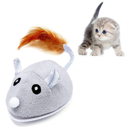 Smart Robotic Mouse Cat Toy – Interactive Teaser Automatic Moving Rechargeable