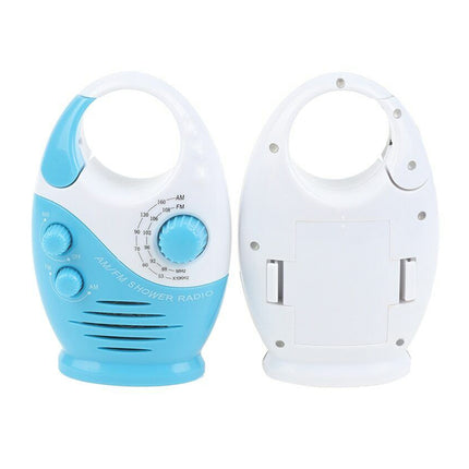 Portable Waterproof AM FM Radio Shower Hanging Bathroom Music Radio