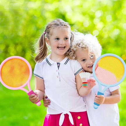 2 Pack Kids Tennis Badminton Rackets, Random Color Sports Set