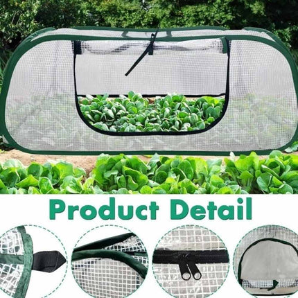 Garden Mesh Plant Cover for Raised Beds, Pop Up Row with Storage Bag