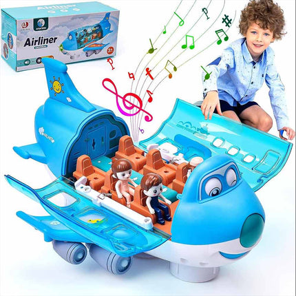 360° Rotating Electric Toy Plane with Music & Light for Kids Gift