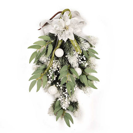 Christmas Door Wreath Xmas Wall Hanging Garland Flower Party Decor