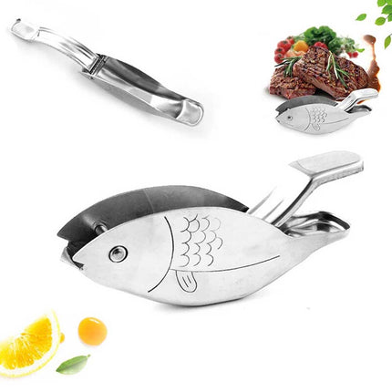 Fish Shape Stainless Steel Lemon Juicer Manual Lime Squeezer Press Tool
