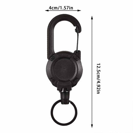 Retractable Badge Holder Keychain Heavy Duty Portable Climbing Equipment