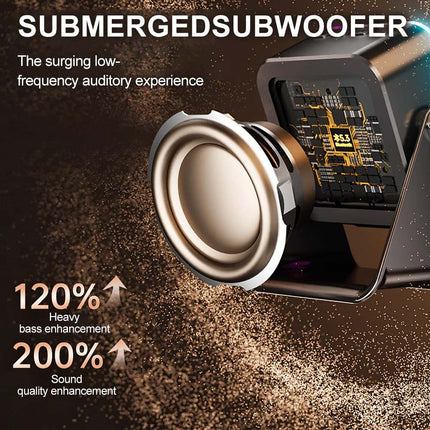 Mini Induction Speaker with Phone Stand 5 in 1 Wireless Bluetooth Audio