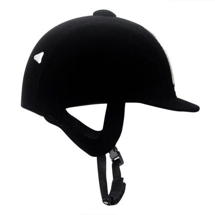 Adjustable Horse Riding Helmet Half Cover Safety Black 58cm