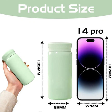 Mini 200ml Vacuum Coffee Thermos Flask, Stainless Steel Water Bottle