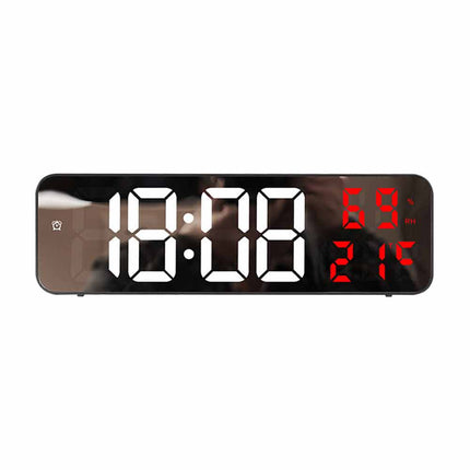 LED Digital Wall Clock, Large Screen with Time, Temperature & Humidity Display