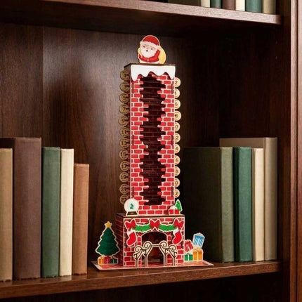 24 Day Xmas Santa Chimney Countdown Calendar Puzzle Toy NEW