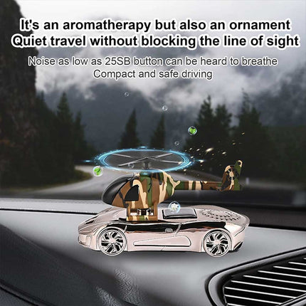 Car Air Freshener Solar Helicopter Rotating Hanging Ornament