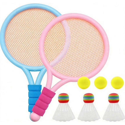 2 Pack Kids Tennis Badminton Rackets, Random Color Sports Set