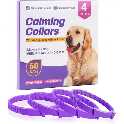 4 Pack Calming Collar for Dogs Cats Pet Pheromone Collar Anxiety Relief