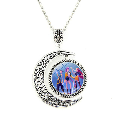 Demon Hunters Pendant Necklace, Sweater Chain Decor Accessory