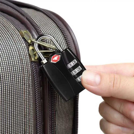 2-Pack 3-Dial Travel Luggage Combination Padlock for Suitcase