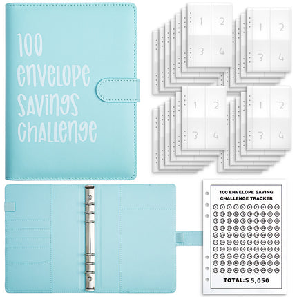 100 Envelope Cash Challenge Budget Planner A5 Money Saving Book