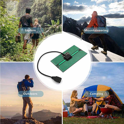 Solar Power Bank USB Outdoor Camping Hiking Phone Camera Charger