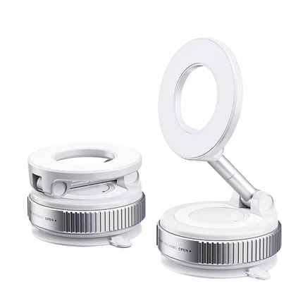 Electric Magnetic Car Phone Holder Vacuum Suction Cup 360° Rotation Mount