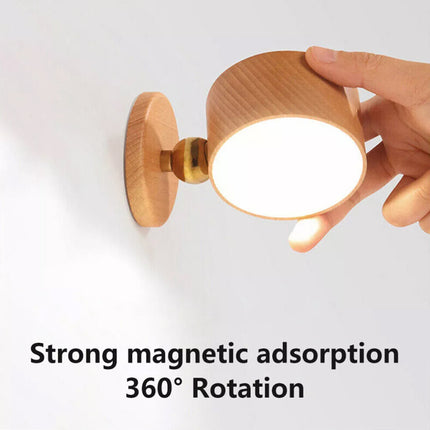 USB Rechargeable Wall Mounted LED Touch Light Dimmable Bedside Desk Lamp