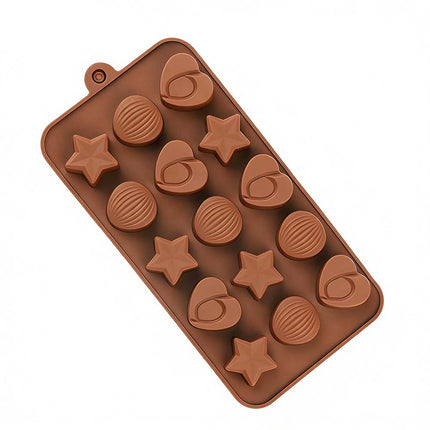 Chocolate Baking Silicone Cake Mould Ice Tray Candy Jelly Mold Nuts & Star