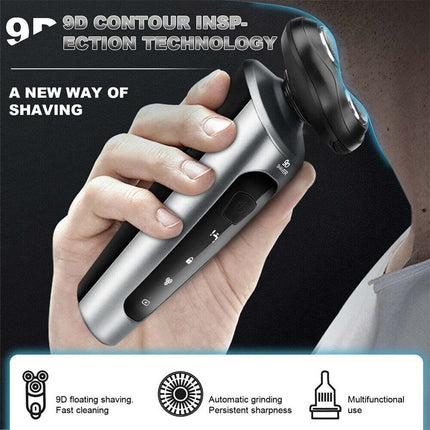 Men's Cordless Electric Rotary Shaver, Wet/Dry USB Rechargeable